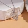 Women's Silver Titanium Steel Necklace with Micro-Inlaid Zircon - Elegant, Durable Clavicle Chain Jewelry
