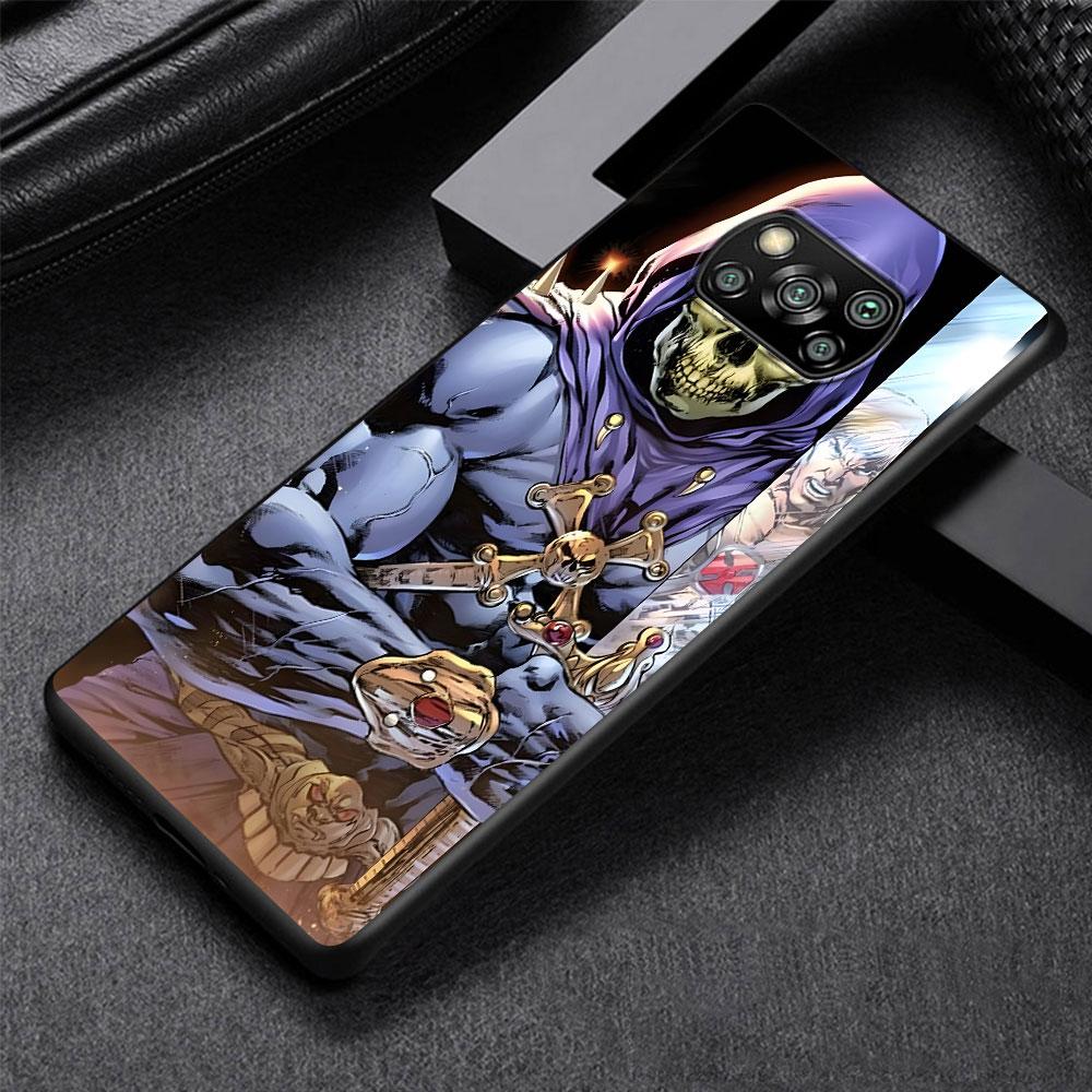 Masters of the Universe Revolution Komiksový obal pro Xiaomi Poco M5s X3 NFC X5 F3 M4 M3 Pro Černý Silikonový Měkký Kryt na Telefon Coque