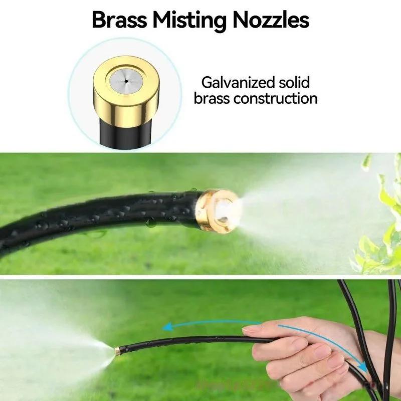 Outdoor Misting System Water Sprayer Misting Cooling Nozzle System Multi Heads Flexible Standing Mister For Greenhouses Plants