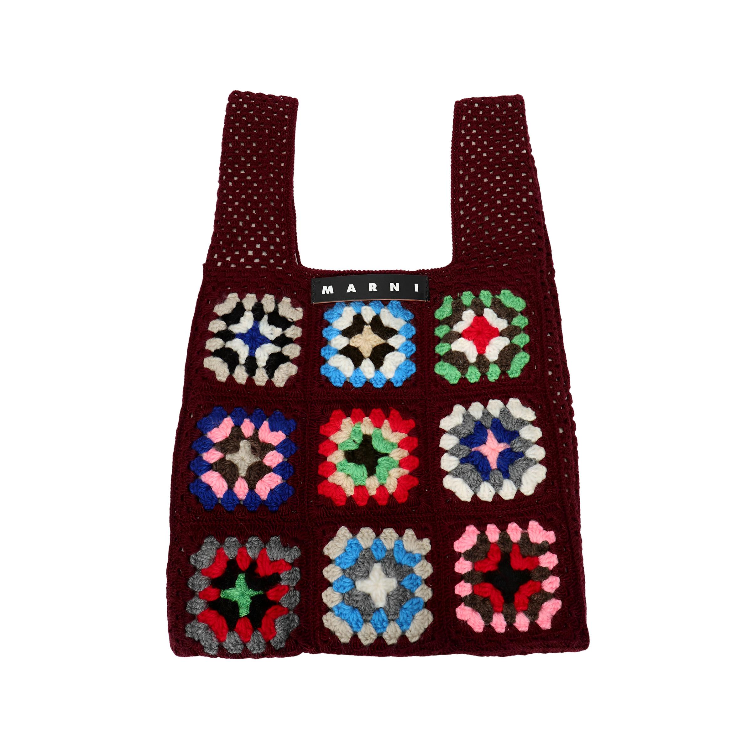 

Marni Market Logo Patchwork Crochet Tote Bag Women Handbags Burgundy Multicolor SHMH0011Q2FC001JQM80 Basic Set (Bag+Dust Bag)