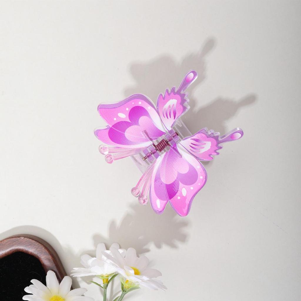 2025 Mori Style Colorful Butterfly Hair Clip for Women's Updo - High-End Claw Accessory