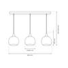Monte Gold Hanging Lamp 3Xe27