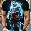 Herren Mode 3D Gedrucktes Herren T-Shirt Rundhals Kurzarm Trendige Streetwear