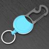 Heavy Duty Retractable Keychain Strong Casing Carabiner Keychains Retractable Badge Holder Nylon Woven Rope Keyring Hook