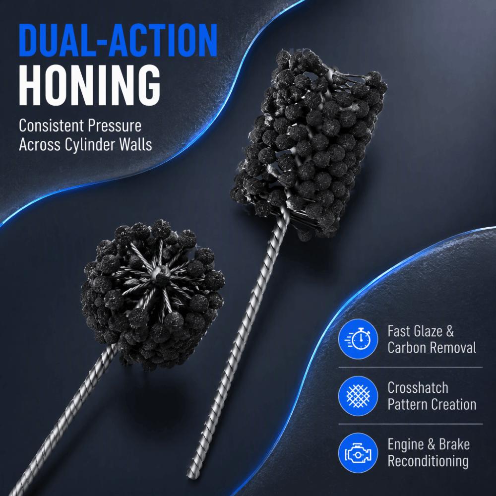 240 Grit Ball Hone Tool Flexible Resilient Engine Cylinder Deglazer For Hydraulics