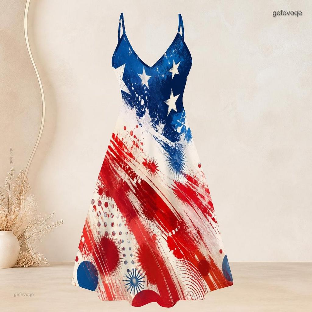 Women Plus Size Printed Two Piece Set Short Sleeve Draped Cardigan V Neck Strappy Flared Dress Navy Blue
