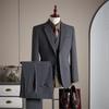 Modal Wool High-End Suit Set - Formal, Machine Washable, Linen Lined, Ideal for Weddings and Business.