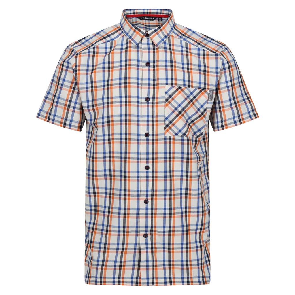 Regatta Mens Mindano VIII Checked Short-Sleeved Shirt