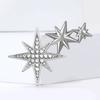 Ramadan Rhinestone Star Brooches for Women Unisex Glossy Moon Pins Event Party New Gifts Backpack Decoration Clothes Accessories