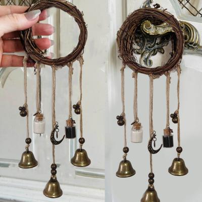 Campanas de bruja, energías negativas claras, atraen vibraciones positivas, adornos colgantes de bruja, decoraciones para habitación, suministros de brujería Wicca