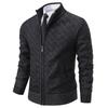 Autumn and Winter Men's Stand-up Collar Thickened Warm Fleece Cardigan Sweater Men's Loose Large Size Zipper Knitted Sweater Jacket