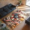 American Patriotic Theme Crystal Velvet Rug Personalized Custom Name Text Soft Floor Mat Home Decor