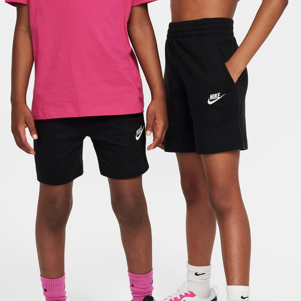 Nike Sportswear Club Comfortable Printed Embroidered Elastic Knit Sweatpants Kids Bottoms Black White FZ5512010