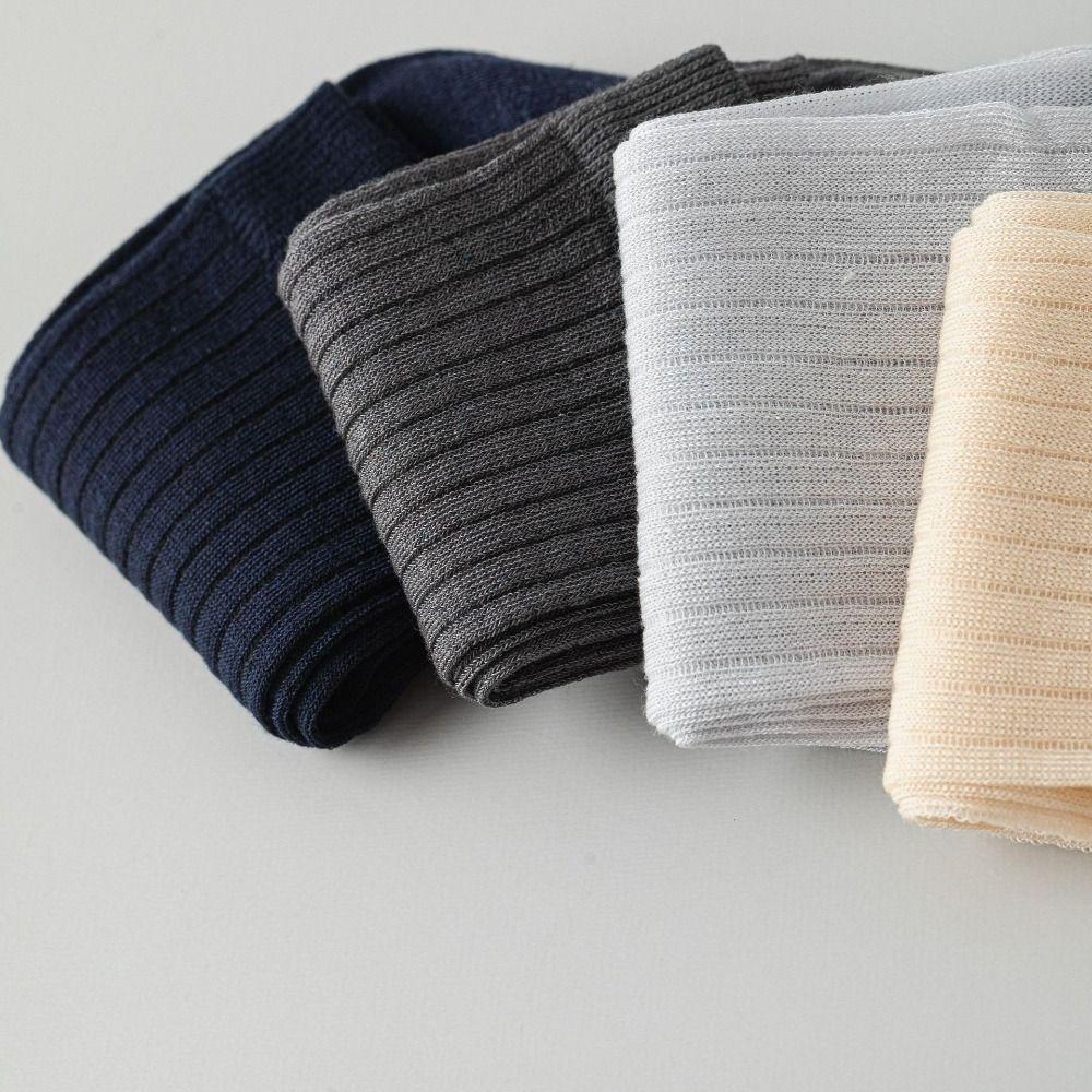 Stripe Business Socks Men Mesh Thin Men Tube Socks Comfortable Mid-calf Socks Men  Summer