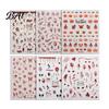 Salon Nail Accessories 6 Sheets Halloween Stickers for Women, Pumpkin Ghost Bat Skull Women Manicure Decoration Decals, Art Home Supplies