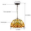 Vintage Pendant Lights Mediterranean Baroque Stained Glass Hanging Lamp Led Kitchen Lighting Fixtures Home Loft Decor