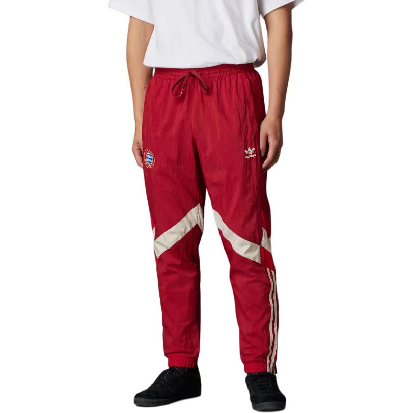 Adidas Retro Sport Patchwork Logo Embroidered Fitted Elastic Waist Casual Pants Men Pants IS6512