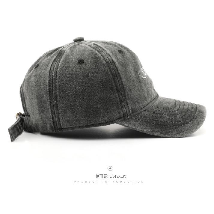 Washed Embroidered Baseball Cap Outdoor Travel Women's Sun Visor Cap