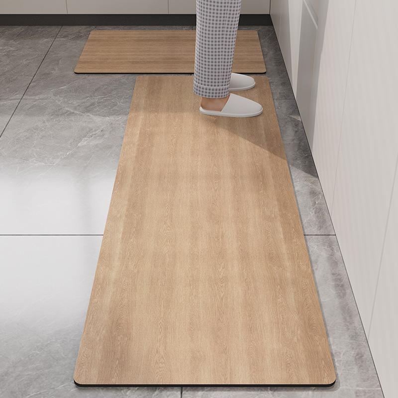 

Кухонний килим Водонепроникний Нековзний ПВХ килимок для підлоги Імітація дерев яної текстури Без прання Шкіряний килим Довгий розмір Домашній декор Килимки для ніг 1pc 50x80cm