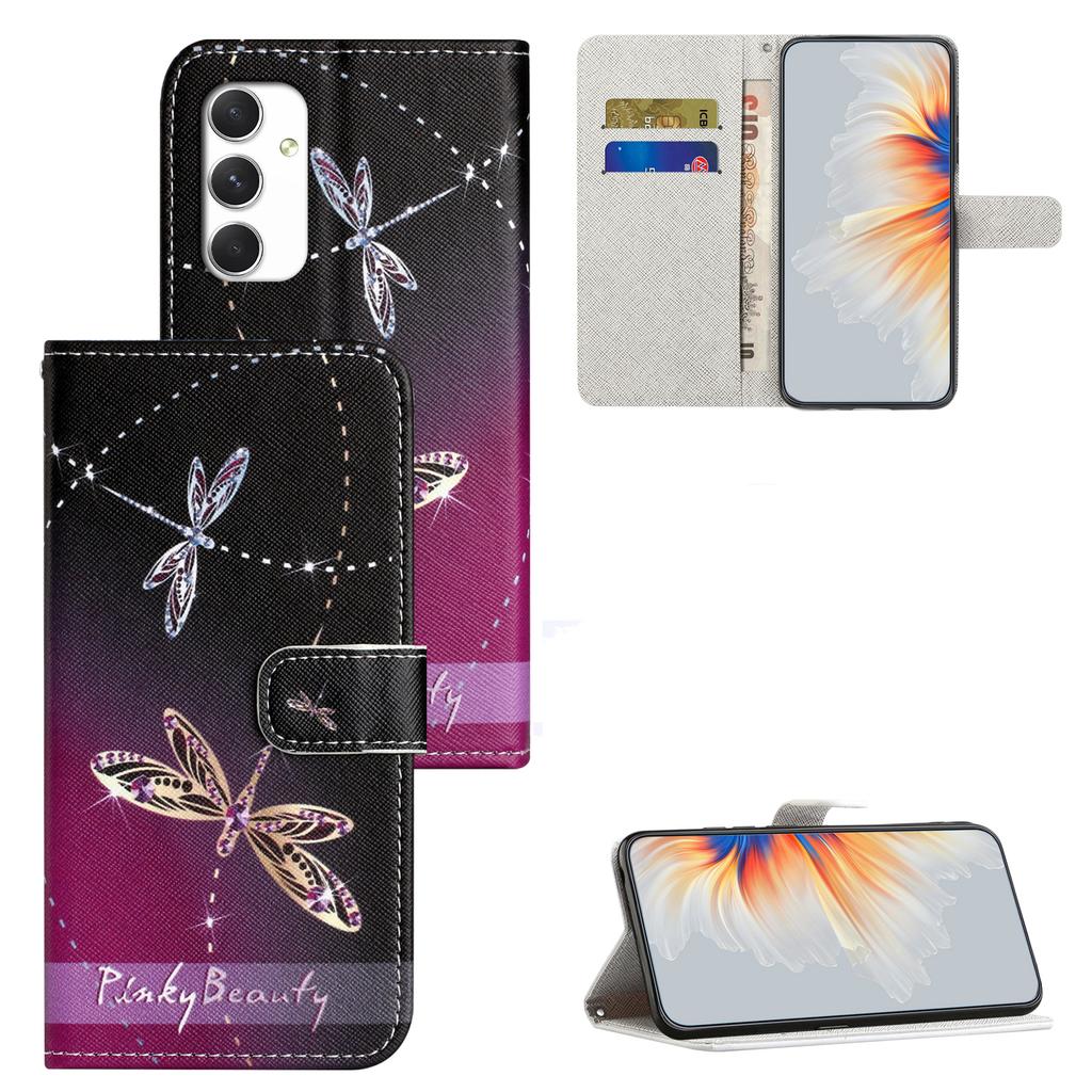 For Samsung Galaxy A16 5G/A16 4G Case Pattern Print PU Leather Wallet Phone Cover Cross Texture