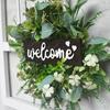 12'' Welcome Sign Wreath Fall Outdoor Indoor Decorations Wedding Party Farmhouse Dinner Artificial