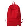 Schoolbag Versatile Large Capacity School Bag Female Junior High School Student College Student Backpack Solid Color Travel Backpack Junior 