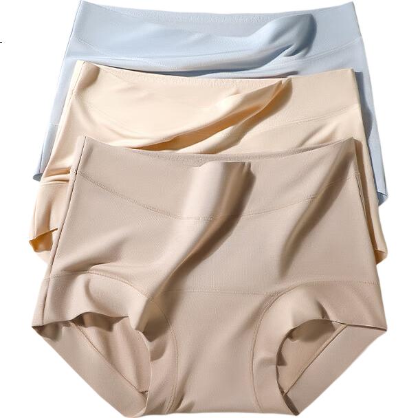 Ruzhi Women's Modal Seamless Silk Gusset Antibacterial Breathable High-Waist Tummy Control Butt-Lifting Women's Briefs