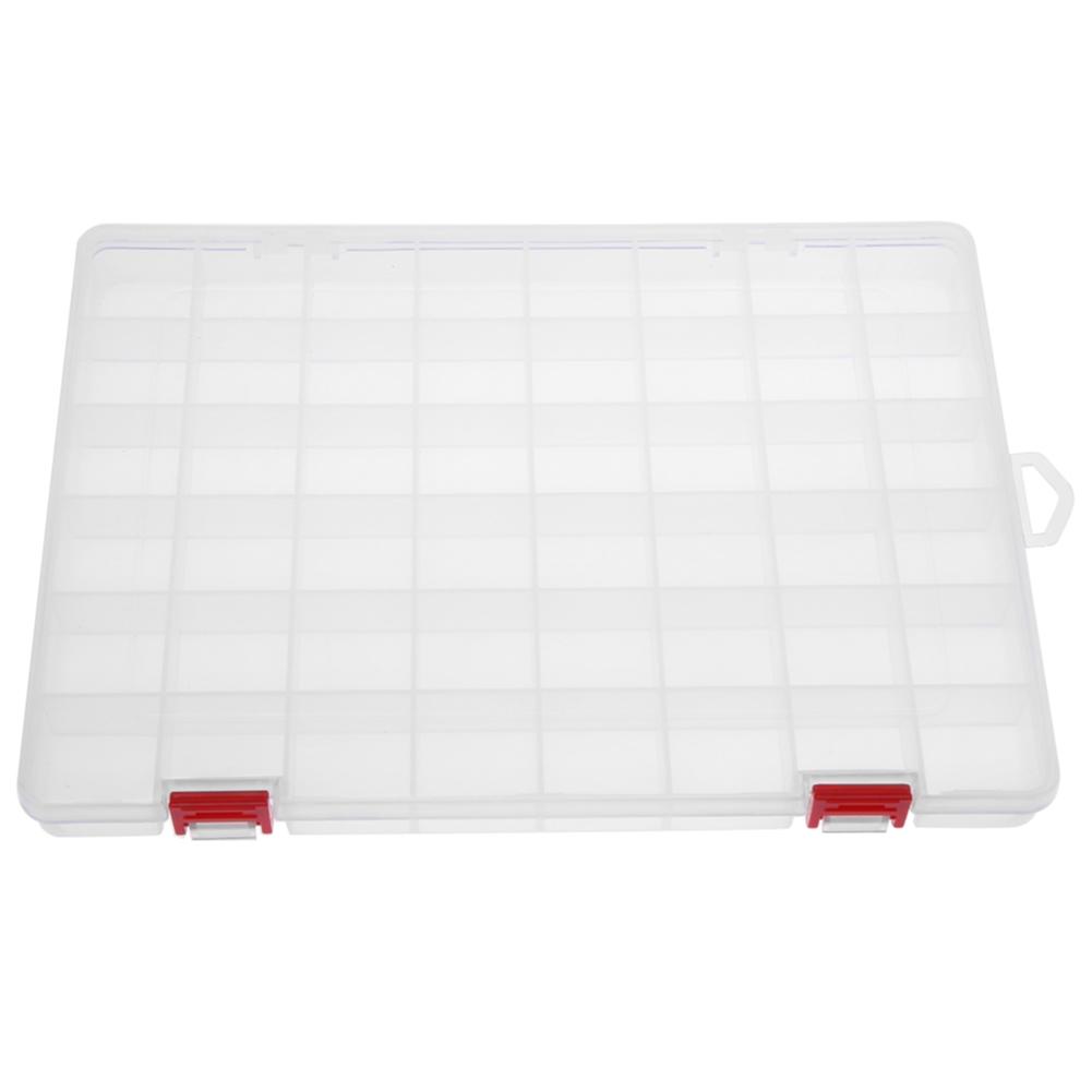 

Portable 48 Grids Transparent Storage Box with Grids Container Craft Storage for Beads Fishing Tackle Lure Jewelry Earring Nails