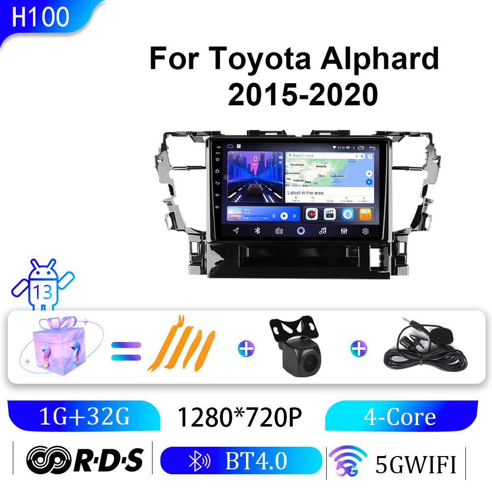 

Тойота Альфард (2015-2020) Android Bluetooth GPS Навигационная система для автомобиля с большим экраном и камерой заднего вида 9 inches