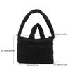 Nylon Space Cotton Handbag Solid Color Puffy Shoulder Bag Casual Cloud Tote Bag  Daily