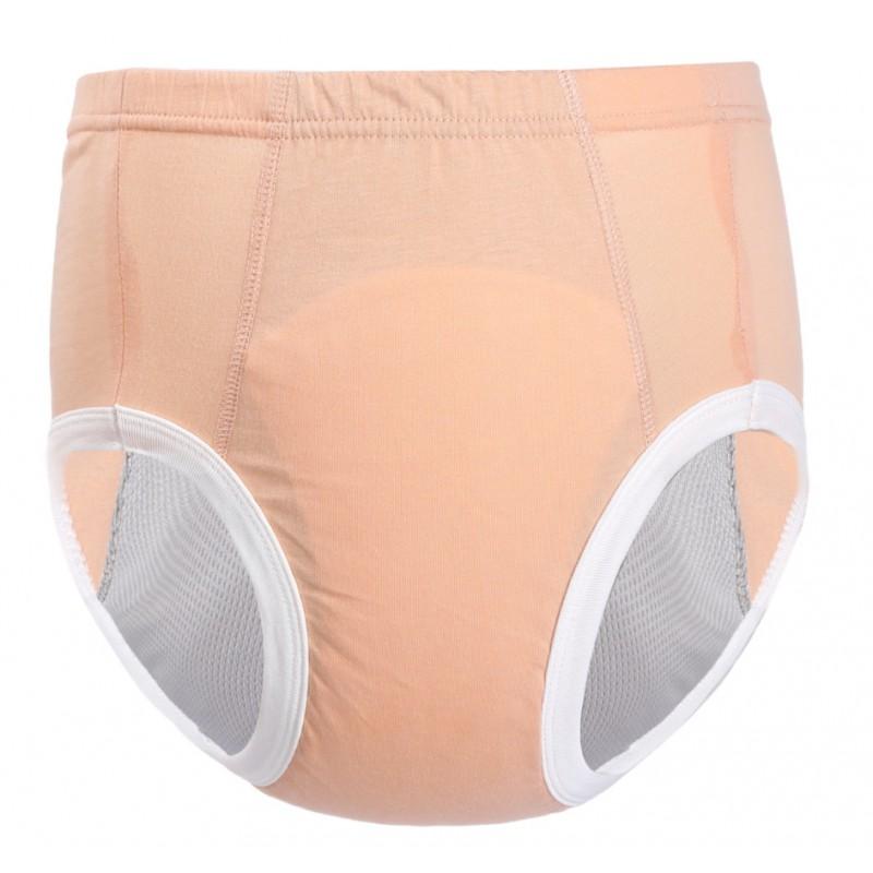 Reusable Cotton Incontinence Underwear Adults Washable Leak-Proof Soft Breathable Pant Style Diaper