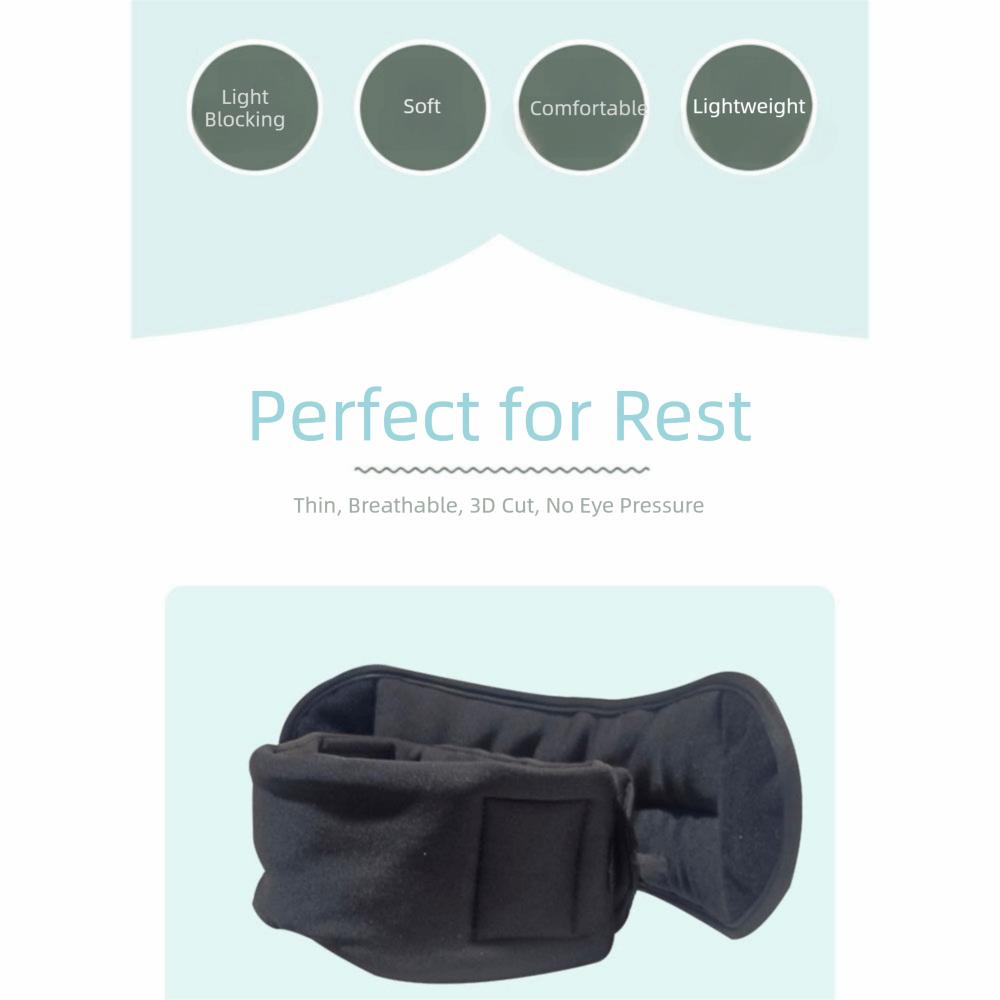 Blackout Head Strap with Eye Mask Head Support Travel Pillow for Airplanes Travel