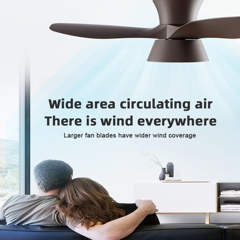 32“ DC Motor Ceiling Fan With Light 6 Speed Adjustable Electric Ceiling Fan Light Frequency Conversion LED Fan Lamp