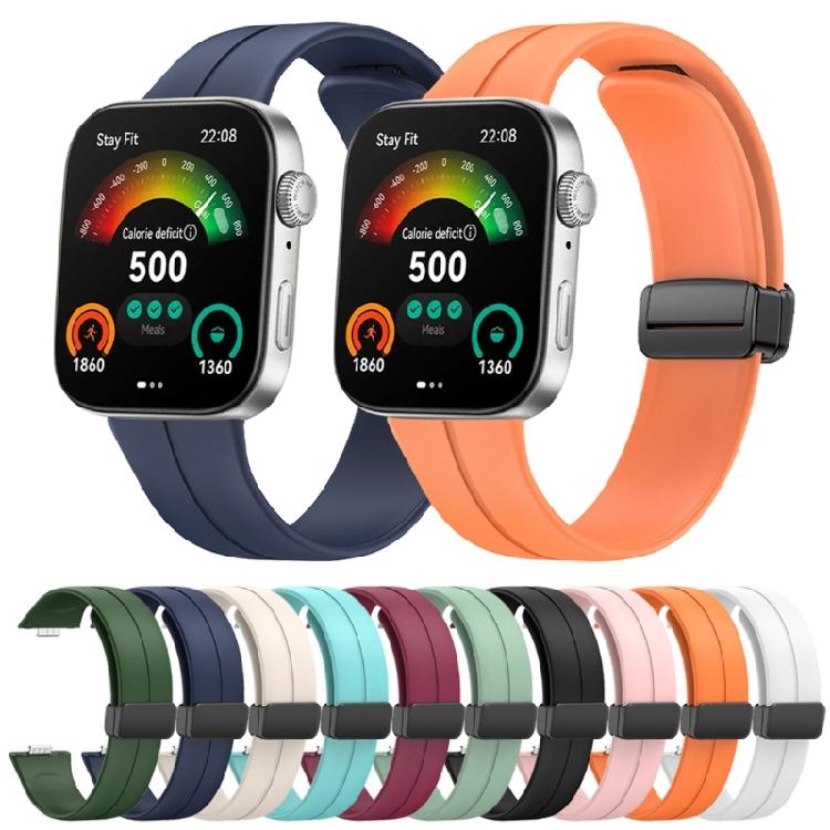 Versatile Silicone Watch Strap with Magnet Stylish Magnetic Silicone Band Sweat Resistant Watch Band for Watch Fit3