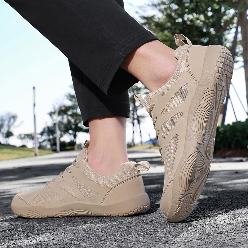 TUINANLE Barfußschuhe Herren Weite Zehenbox Nullabfall Zehen-Sneaker Minimalistisch Schwarz Freizeitschuhe für Damen