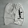 Men's Straight Leg Pants Paired with Drawstring Waistband, Stylish and Cool Pattern Print, Stylish and Comfortable Wide Leg Sports Pants