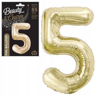 B&C Foil Balloon Number 5 Champagne 85 CH-B8H5
