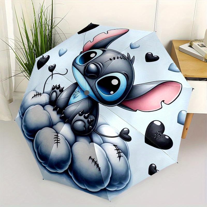 

Stitch, Cloud Themed Automatic opening and closing folding umbrella, 8 rib windproof, compact travel design, suitable for all occasion | Fas