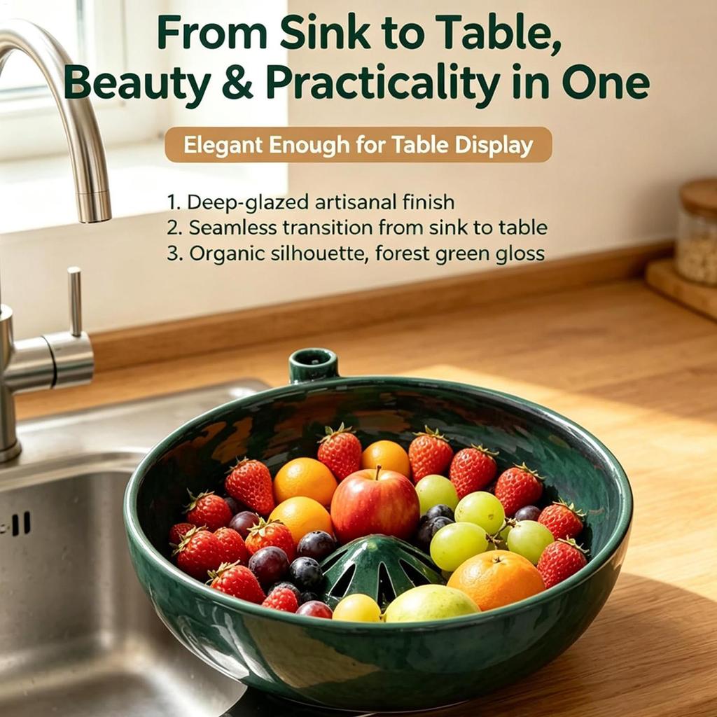 Berry Washing Bowl Rotating Berry Cleaning Colander Kitchen Fruit Washing Bowl for Vegetable Strawberry Cherry Tomato Grape