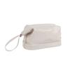 Double-Layer Cloud Makeup Bag for Women: Large-Capacity, Portable Travel PU Toiletry & Cosmetics Organizer