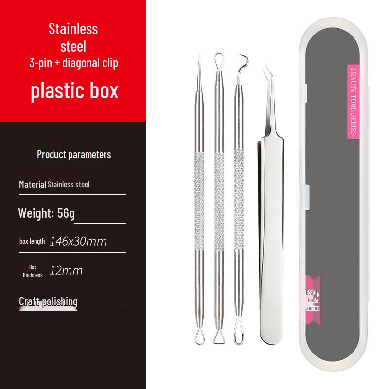 Blackhead Removal Needle and Tweezer Set for Acne and Pimple Extraction