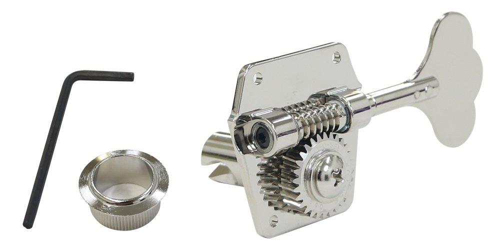 GOTOH GBR640-L-N RES-O-LITE Reverse-Winding Bass Tuners, 4 Left, Nickel, 3566NX