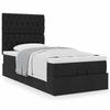 Maison Exclusive - Cadre de lit ottoman avec matelas noir 80x200 cm tissu