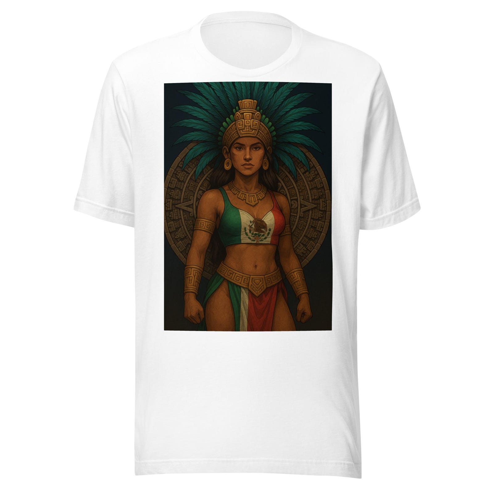 Aztec Princess Princesa Azteca Mexican Flag Unisex t-shirt S