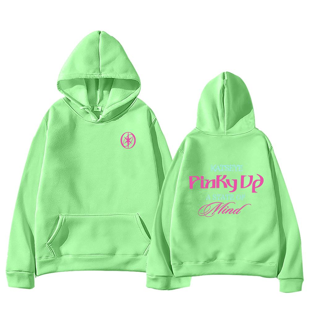 Katseye PINKY UP Kpop Print Hoodies Trendig Herren Damen Y2k Kapuzenpullover Sweatshirt Fleece Übergroß Trainingsanzug Streetwear Fans Geschenke Oberteile Jacken Anime Hoodie
