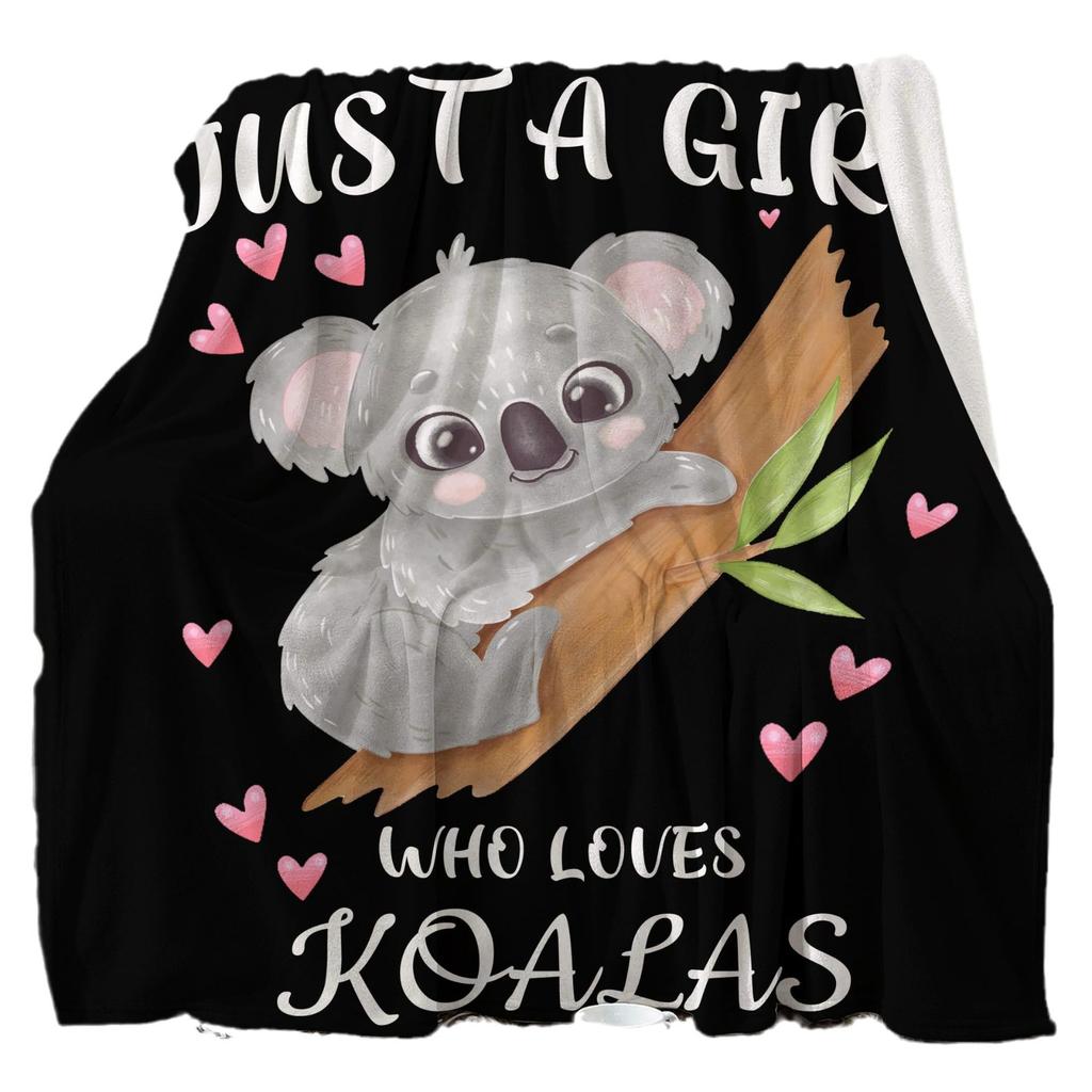 Koala Blanket Super Soft Flannel Blanket Children's Bedroom Sofa Bedding Decorative Blanket