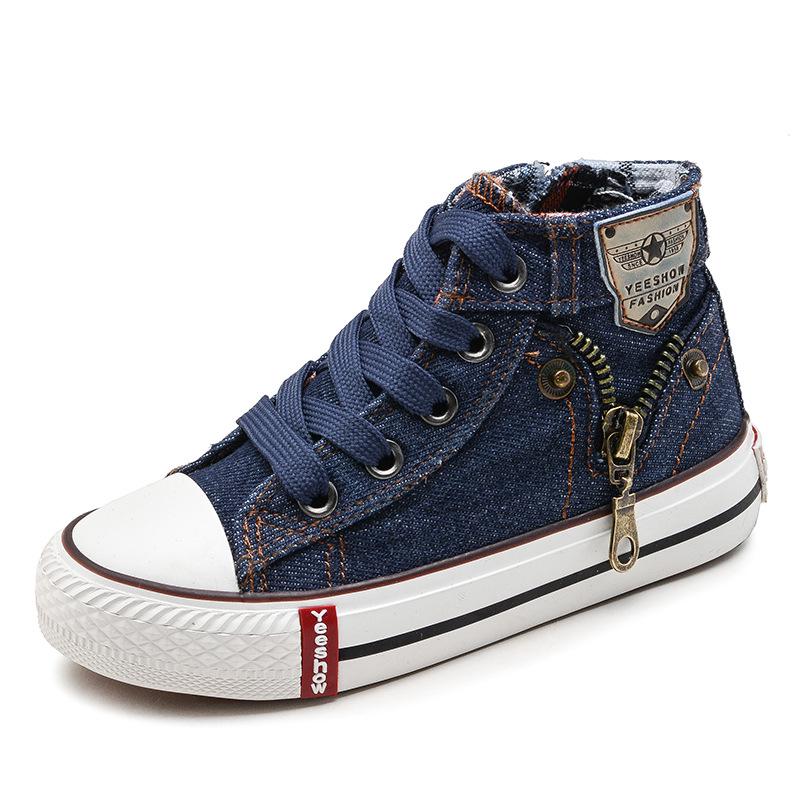 Boys Sneakers Brand Kids Shoes for Girls Jeans Denim Casual Child  Flat Boot