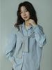 Women's Striped Long-Sleeve Shawl Shirt - Autumn/Winter Slim-Fit, Soft, Versatile, Casual.