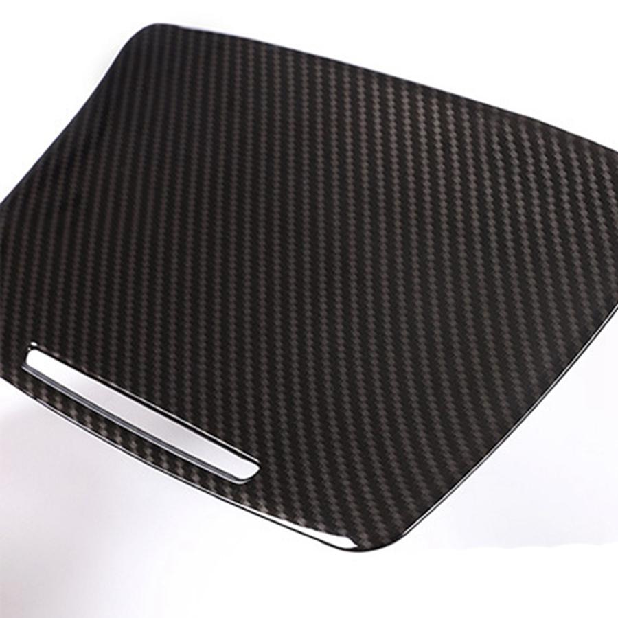 For Mercedes-Benz C-Class W205 GLC X253 Car Center Console Panel Decoration ABS Carbon Fiber Sticker (Without Clock)