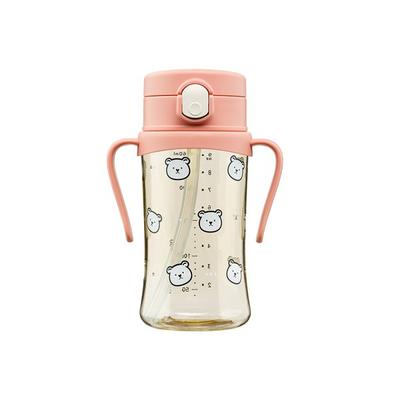 Archium Pattern Design Infant Straw Cup Archi Cup Infant Water Bottle Single Item, Pink Bear 260ml, 1 Piece, 260ml